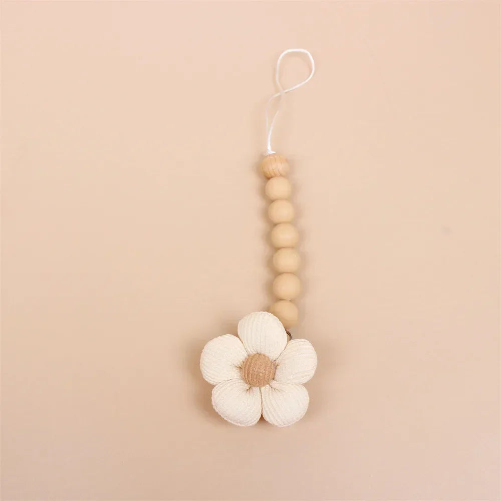 Baby Pacifier Holder Flower Silicone Dummy Clip Teether for Babies Pendant Newborn Stuff Gifts Babies Toys 0-6 Month Accessories