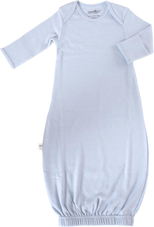 Infant Nightgown - 100% Superfine Merino Wool Baby Gowns - Newborn Sleeper Gown for Boy & Girl - 0-6 Months