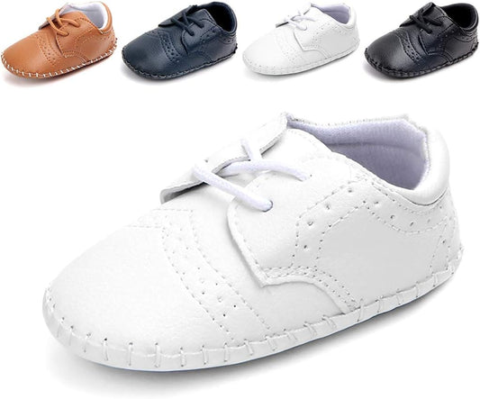 Baby Girls Boys Shoes Newborn Oxford Loafers Adorable Infant Toddler Crib Shoes Prewalker PU Sneakers