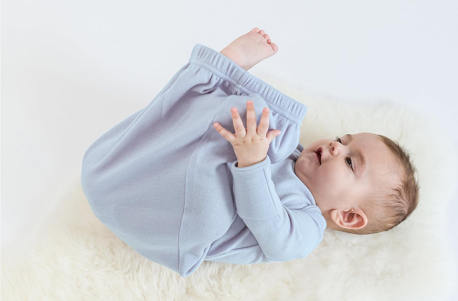 Infant Nightgown - 100% Superfine Merino Wool Baby Gowns - Newborn Sleeper Gown for Boy & Girl - 0-6 Months