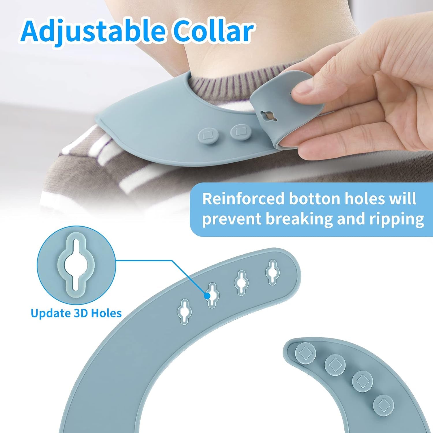 Silicone Baby Bibs for Babies & Toddlers | Adjustable Silicone Bibs 2 Set