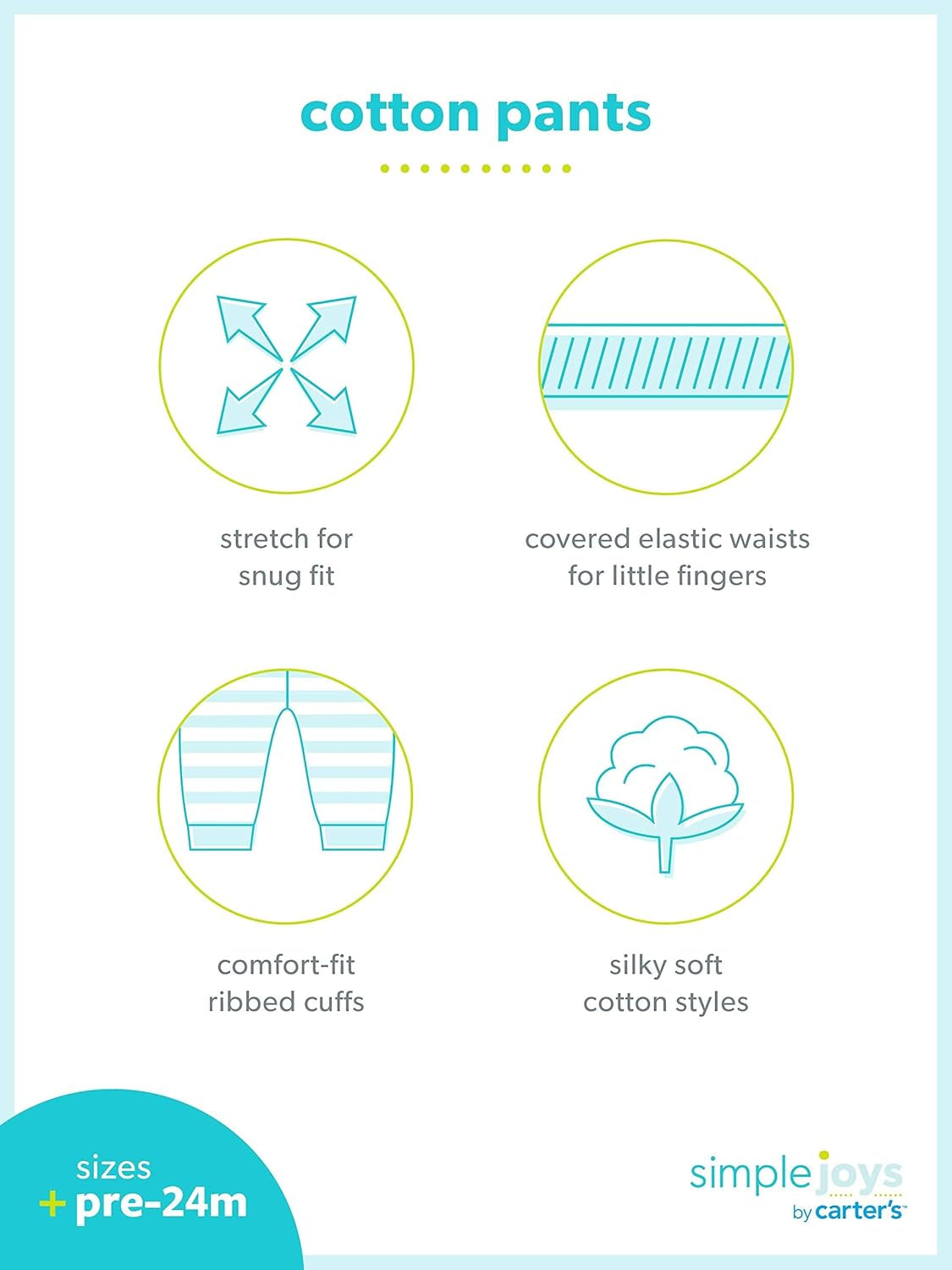 Cozy and Cute Unisex Baby Pants - Pack of 4 in Stylish Blue, Grey, and White