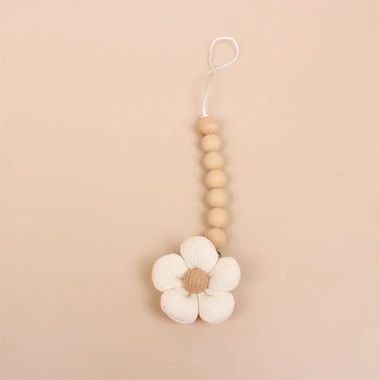 Baby Pacifier Holder Flower Silicone Dummy Clip Teether for Babies Pendant Newborn Stuff Gifts Babies Toys 0-6 Month Accessories